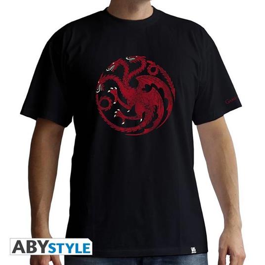 Game Of Thrones. T-shirt Targaryen Man Ss Black. Basic Small