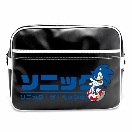 Borsa Messenger in Vinile Sonic. Japanese Logo - 2