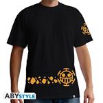 One Piece. T-shirt Trafalgar New World Man Ss Black. Basic Extra Large