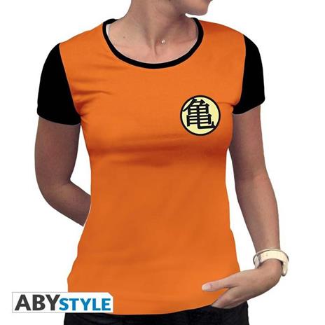 Dragon Ball. T-shirt Kame Symbol Woman Ss Orange. Basic Large