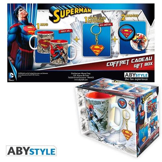 DC Comics Superman Tazza+Portachiavi+Dis - 2