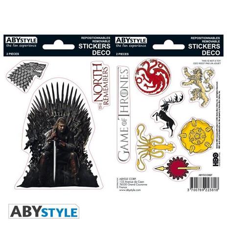Game Of Thrones. Stickers. 16X11Cm/ 2 Planches. Stark/ Sigils - 2