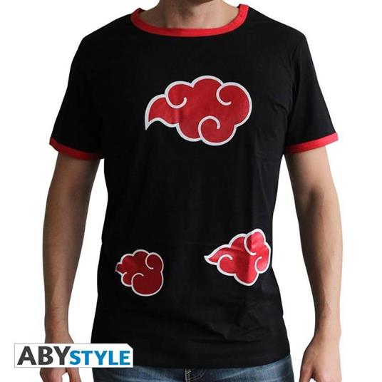 Naruto Shippuden. T-shirt Akatsuki Man Ss Black. Premium Large