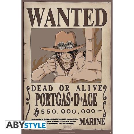 One Piece. Poster Wanted Ace (91.5X61) - 2