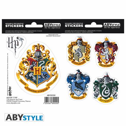 Harry Potter. Stickers. 16X11Cm/ 2 Planches. Hogwarts Houses X5