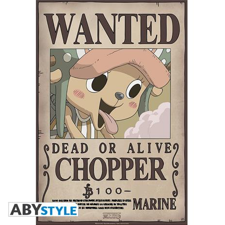 One Piece. Poster Wanted Chopper New (52X38) - 2