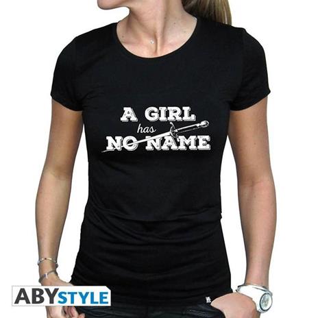Game Of Thrones. T-shirt A Girl Has No Name Woman Ss Black. Basic Extra Large