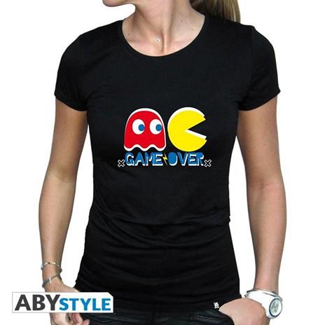 Pac-Man. T-shirt Game Over Woman Ss Black Medium - 2