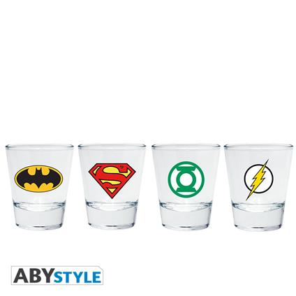 Dc Comics. Shot Glass "Emblem" X2