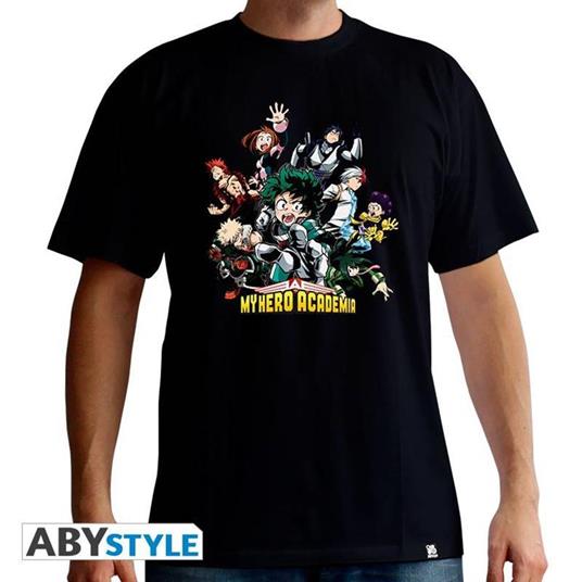 My Hero Academia. T-shirt Heroes Man Ss Black. Basic Small