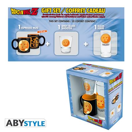 Dragon Ball. Pck Glass 29Cl + Shot Glass + Mini Mug "Crystal Ball"