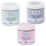 3 barattoli di vernice gesso Chalky Finish - rosa-grigio-verde giada