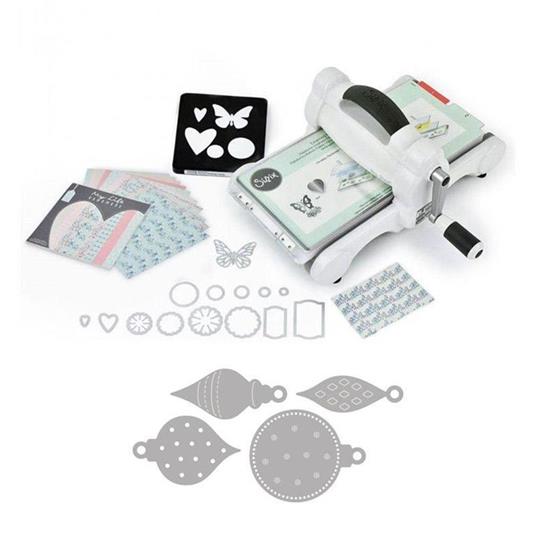 Macchina Sizzix Big Shot + Taglio e goffratura 4 palline di Natale