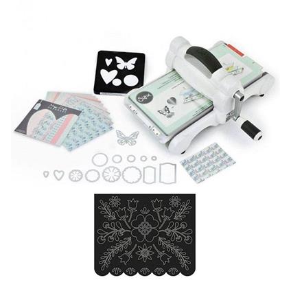 Macchina Sizzix Big Shot + Matrice di taglio Gagliardetto floreale Viva la vida