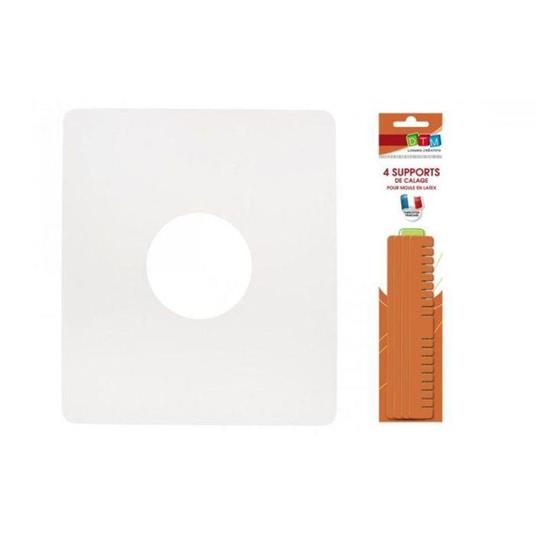 Supporto per stampo in lattice Ø 8 cm + 4 supporti a zeppa