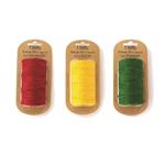 3 rocchetti di filo di iuta 100 m x 2 mm - giallo-verde-rosso