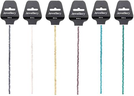 270 perline in plastica rotonde sfaccettate Ø 4 mm - Multicolore - 2