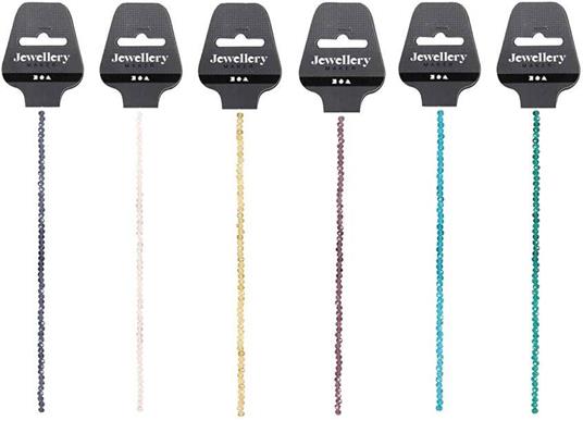 270 perline in plastica rotonde sfaccettate Ø 4 mm - Multicolore - 2