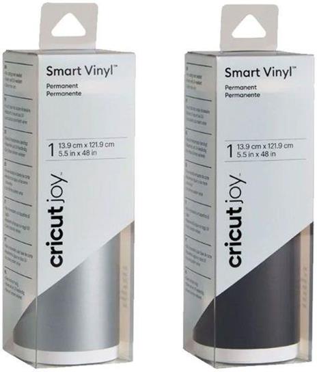 2 vinile Cricut Smart 122 x 14 cm - Nero & Silver - 2