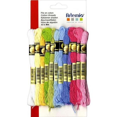 24 fili di cotone multicolore x 8 m - Primavera - 2