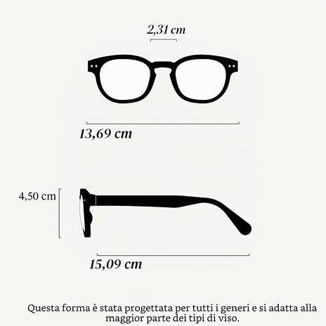 Occhiale da Sole Modello C , Nero - 3