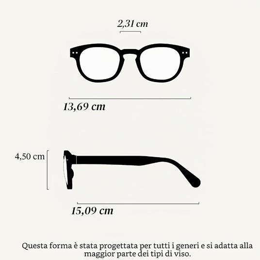 Occhiale da Sole Modello C , Nero - 3
