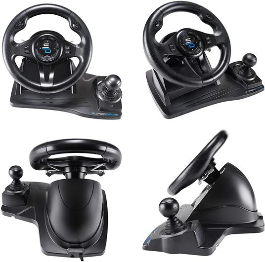 Superdrive - Gs550 Racing Wheel con Pedali, Paddles, Shifter E Vibrazione per Xbox Serie X/S, PS4, Xbox One, PC (Programmabile Per Tutti I Giochi - 3