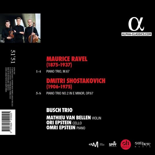 Piano Trios - CD Audio di Maurice Ravel,Dmitri Shostakovich,Busch Trio - 2