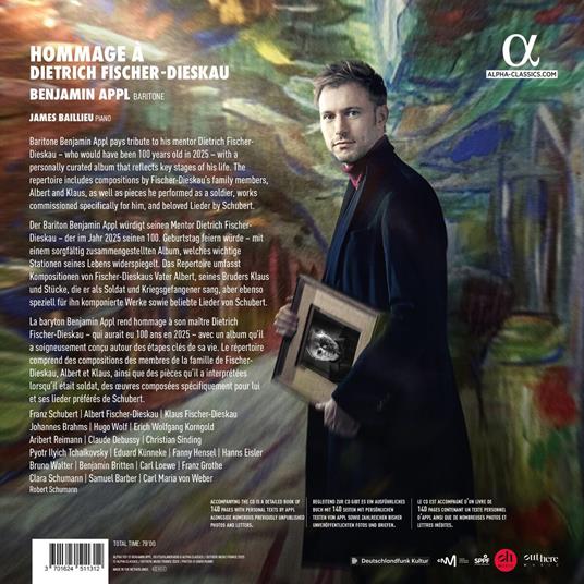 For Dieter. Hommage A Dietrich Fischer-Dieskau - Libro + CD Audio di Benjamin Appl - 2