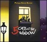 5 Cats at the Window