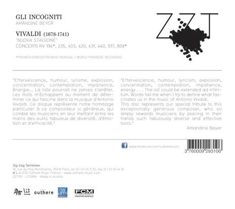 Nuova Stagione. Concerti - CD Audio di Antonio Vivaldi,Incogniti - 2