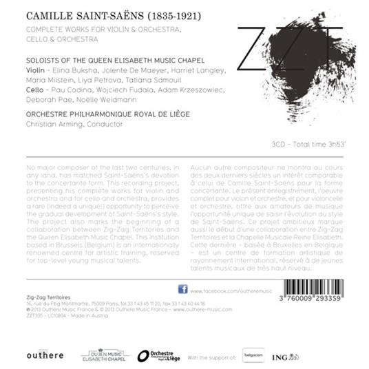 Musica per violino e orchestra - CD Audio di Camille Saint-Saëns,Orchestra Filarmonica di Liegi - 2