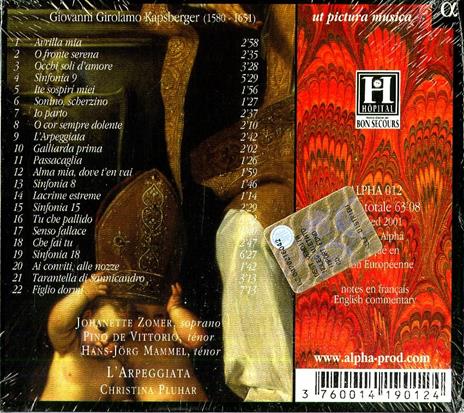 La Villanella - CD Audio di Giovanni Girolamo Kapsberger - 2