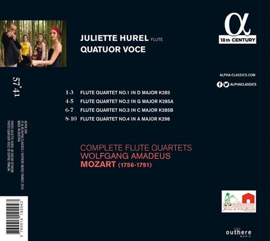 Complete Flute Quartets - CD Audio di Wolfgang Amadeus Mozart - 2
