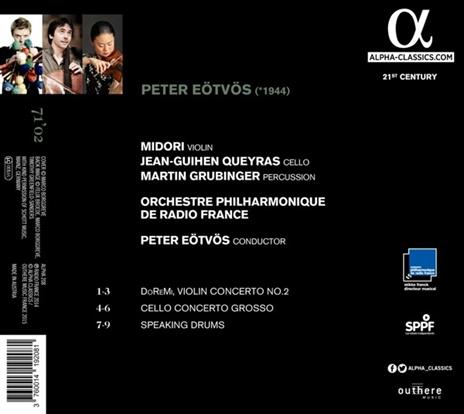 DoReMi. Concerto grosso per violoncello & Speaking Drums - CD Audio di Peter Eötvös - 2