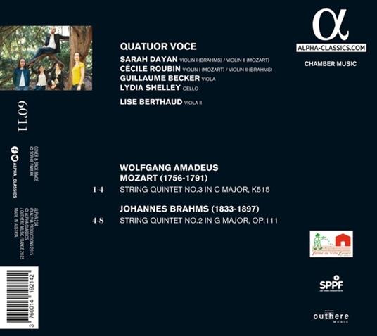 Quintetti per Archi - CD Audio di Johannes Brahms,Wolfgang Amadeus Mozart - 2