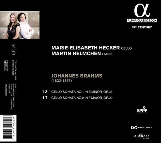 Sonate per violoncello - CD Audio di Johannes Brahms - 2