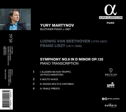 Sinfonia n.9 (Trascrizione di Franz Liszt) - CD Audio di Ludwig van Beethoven,Franz Liszt,Yuri Martynov - 2