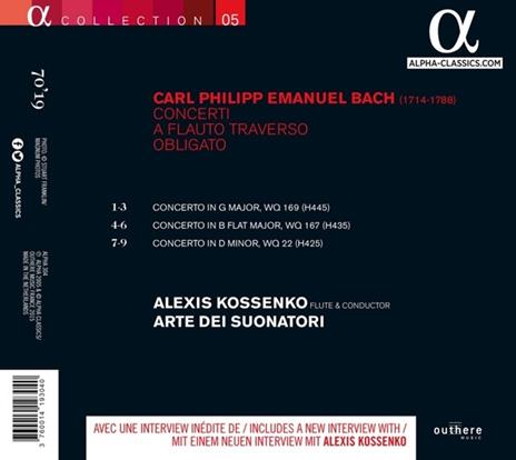 Concerti per flauto traverso - CD Audio di Carl Philipp Emanuel Bach - 2