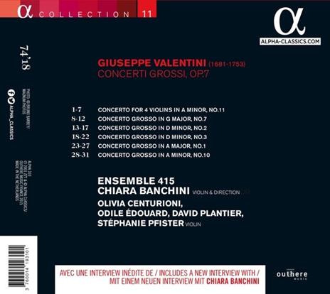 Concerti grossi op.7 - CD Audio di Giuseppe Valentini - 2