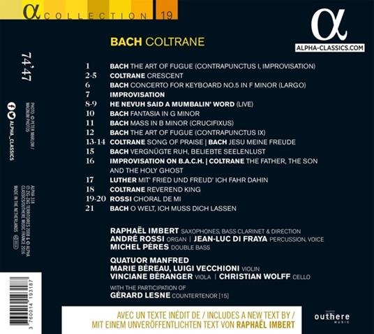 Bach & Coltrane - CD Audio di Raphael Imbert - 2