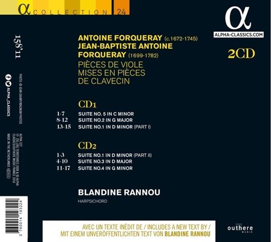 Pieces De Viole - CD Audio di Jean-Baptiste Forqueray - 2