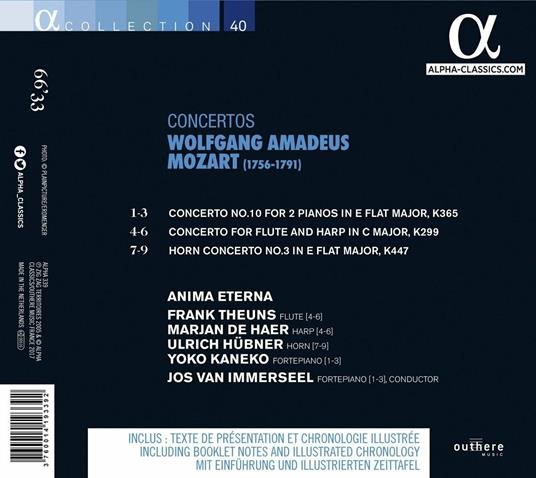 Concerti - CD Audio di Wolfgang Amadeus Mozart,Frank Theuns - 2