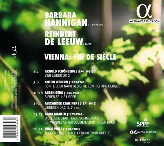 Vienna. Fin de siecle - CD Audio di Barbara Hannigan,Reinbert de Leeuw - 2
