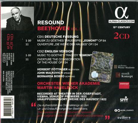 Egmont Resound - CD Audio di Ludwig van Beethoven,Martin Haselböck - 2