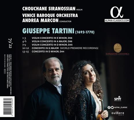 Concerti per violino - CD Audio di Giuseppe Tartini,Venice Baroque Orchestra,Andrea Marcon,Chouchane Siranossian - 2