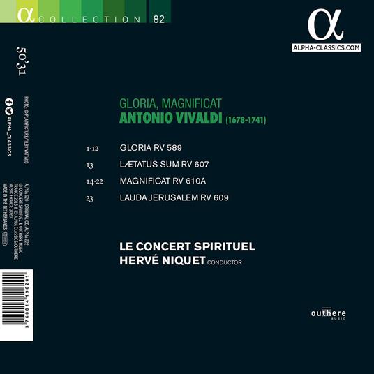 Gloria - Magnificat - CD Audio di Antonio Vivaldi,Hervé Niquet,Concert Spirituel - 2