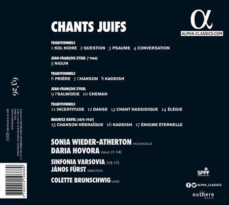 Chants Juifs - CD Audio di Sonia Wieder-Atherton - 2