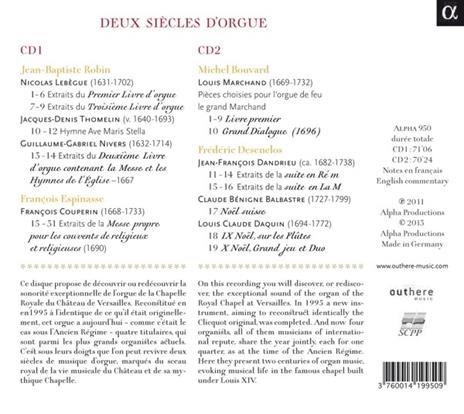 Deux Siecles D'orgue - CD Audio - 2
