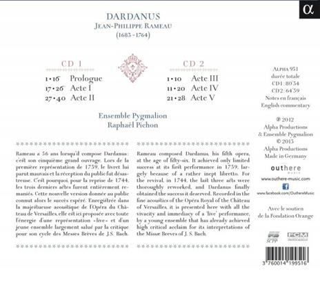 Dardanus - CD Audio di Jean-Philippe Rameau,Pygmalion,Raphael Pichon - 2